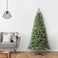 Coupon 🎉 7ft. Pre-Lit Willow Pine Artificial Christmas Tree, Multicolor Lights by Ashland® 👍 -Ashland Shop 10151890 15