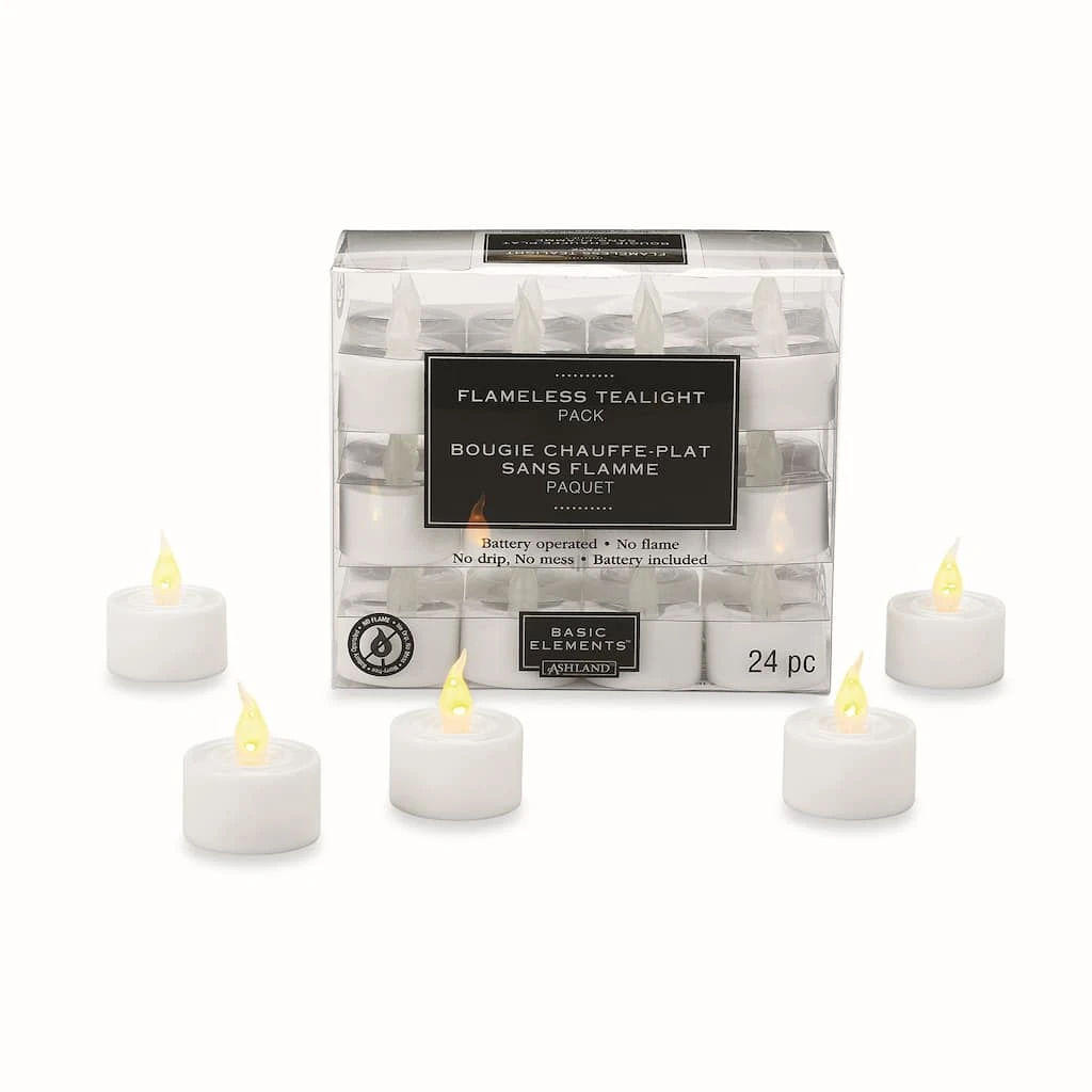Outlet 🛒 Ashland® Basic Elements™ Flameless Tea Lights, 24 Count 👍 3 Outlet 🛒 Ashland® Basic Elements™ Flameless Tea Lights, 24 Count 👍