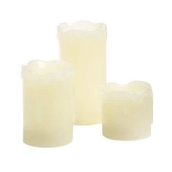 Discount ⭐ Flameless Real Wax LED Pillar Candle Set by Ashland® 🔥