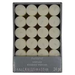 Outlet ⌛ 12 Packs: 24 ct. (288 total) Basic Elements™ Ivory Votive Candles by Ashland® 🤩