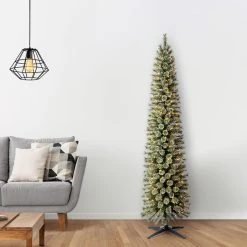 Wholesale ❤️ 7ft. Pre-Lit Artificial Cashmere Pencil ❤️ Christmas Tree, Clear Lights by Ashland® ⭐ -Ashland Shop 10368145 16