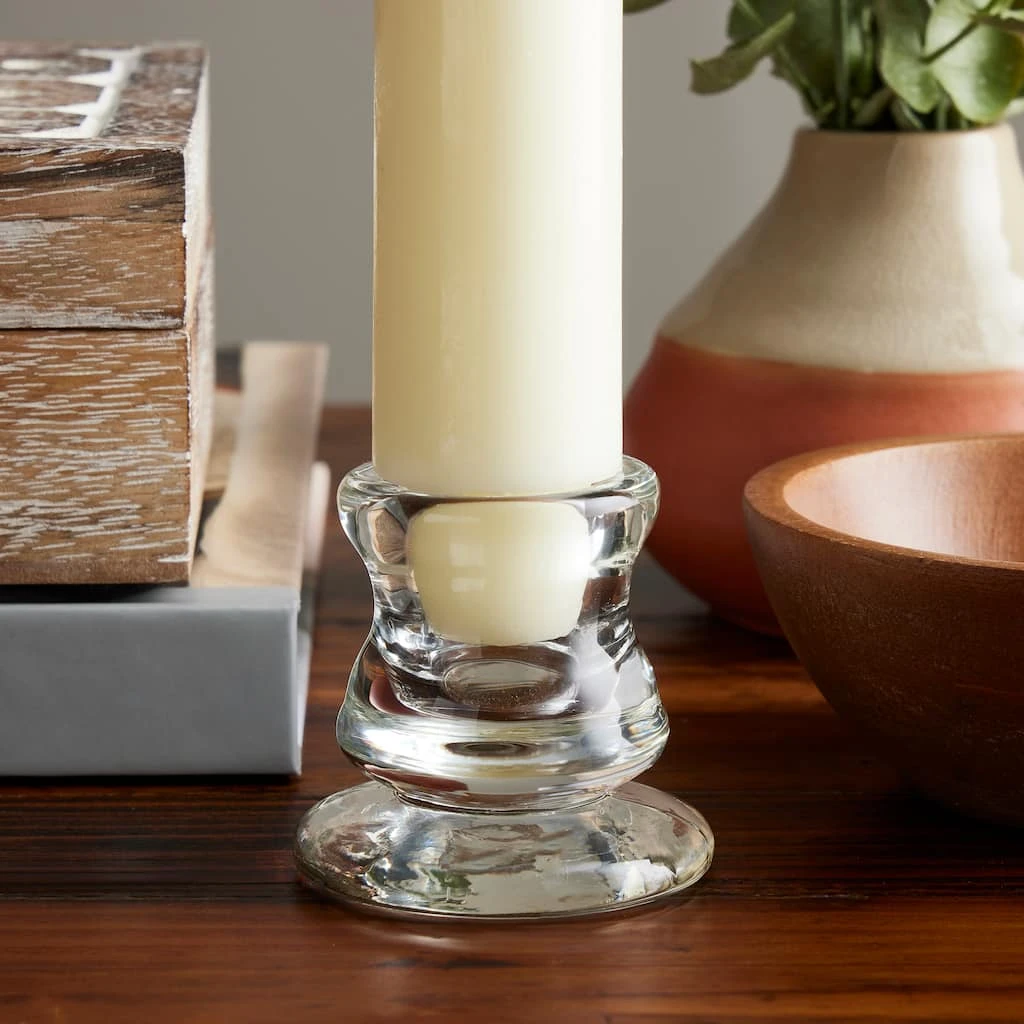 Hot Sale 🔔 Ashland® Chunky Glass Taper Candle Holder ⭐ 4 Hot Sale 🔔 Ashland® Chunky Glass Taper Candle Holder ⭐ - Image 2