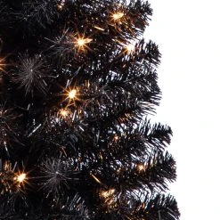 Cheap ✔️ 6ft. Pre-Lit Artificial Black Pencil ✨ Christmas Tree, Clear Lights by Ashland® ❤️ -Ashland Shop 10444272 10
