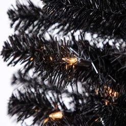 Cheap ✔️ 6ft. Pre-Lit Artificial Black Pencil ✨ Christmas Tree, Clear Lights by Ashland® ❤️ -Ashland Shop 10444272 11