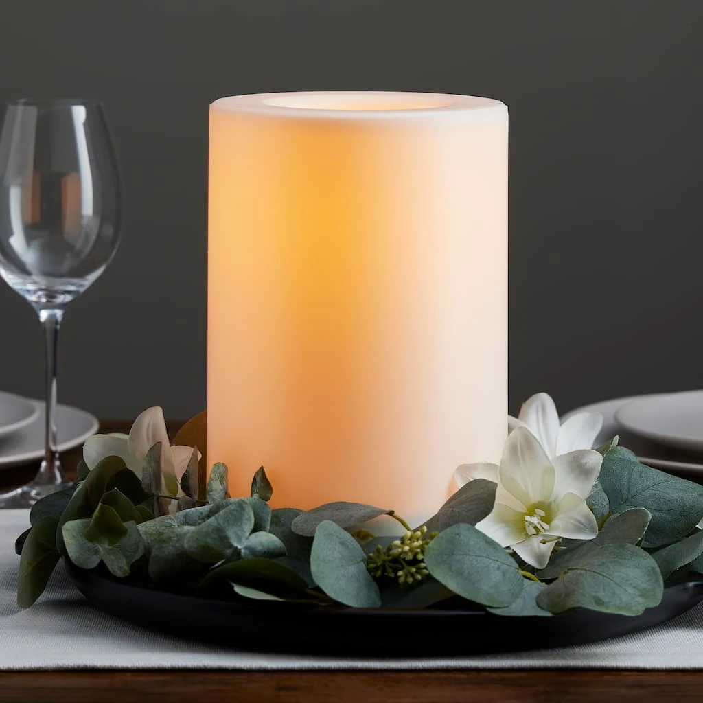New ๐ White 6" x 9" LED Outdoor Pillar Candle By Ashland® โค๏ธ 4 New ๐ White 6" x 9" LED Outdoor Pillar Candle By Ashland® โค๏ธ - Image 2