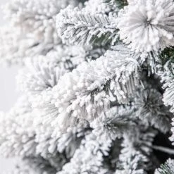 Best Pirce 🧨 7.5ft. Pre-Lit Vermont Pine Flocked Artificial Christmas Tree, Clear Lights by Ashland® 😉 -Ashland Shop 10489203 13