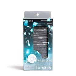 Deals ⭐ 12 Pack: 40ct. Turquoise Silver Wire LED String Lights by Ashland® 🛒