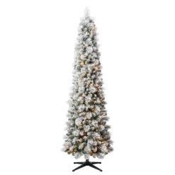 Promo 🧨 7ft. Pre-Lit Artificial Slim Christmas Tree, Clear Lights by Ashland® 🔥
