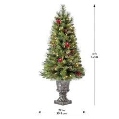 Discount 🔥 4ft. Pre-Lit Verona Artificial Christmas Tree, Clear Lights by Ashland® 👏 -Ashland Shop 10523322 13