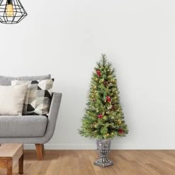 Discount 🔥 4ft. Pre-Lit Verona Artificial Christmas Tree, Clear Lights by Ashland® 👏 -Ashland Shop 10523322 15