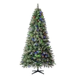 Hot Sale 🌟 7.5ft. Pre-Lit Augusta Pine Artificial ❄ Christmas Tree, Color Changing LED Lights by Ashland® 🤩
