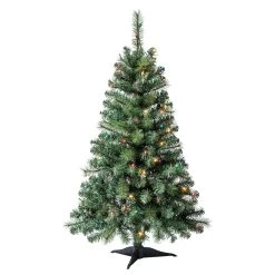 Discount 👏 4ft. Pre-Lit Riverside Pine Artificial Christmas Tree, Multicolor Lights by Ashland® 😉