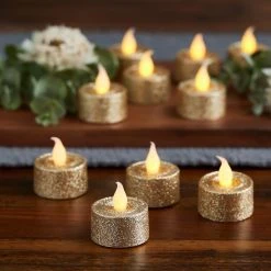 Cheap 🧨 Champagne Glitter LED Tealight Candles by Ashland®, 12ct. 🔥 -Ashland Shop 10559736 20