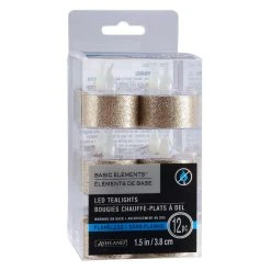Cheap 🧨 Champagne Glitter LED Tealight Candles by Ashland®, 12ct. 🔥 -Ashland Shop 10559736 3