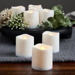 Deals 🧨 White Glitter LED Votive Candles By Ashland® 12ct. ⌛ -Ashland Shop 10562378 20