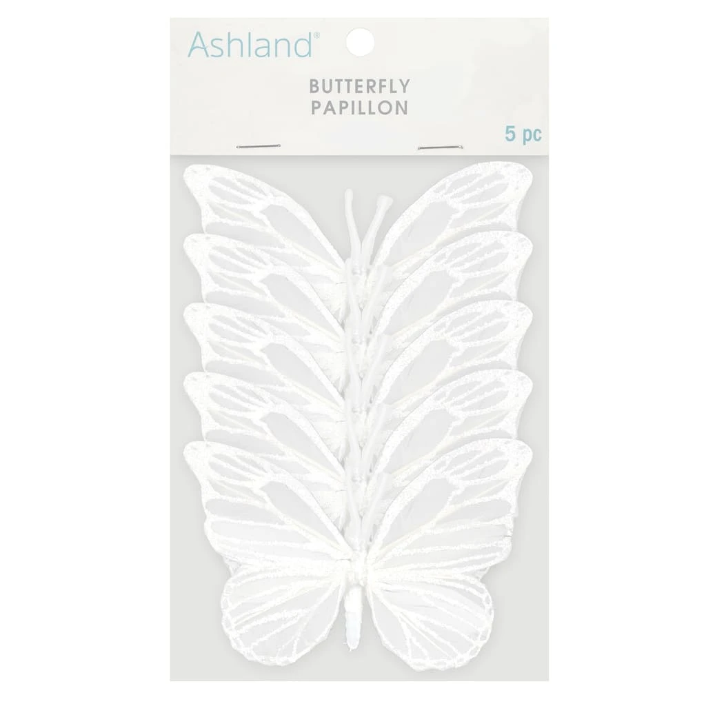 Wholesale ⭐ 8.6" White Feather Butterfly by Ashland® ⭐ 4 Wholesale ⭐ 8.6" White Feather Butterfly by Ashland® ⭐ - Image 2
