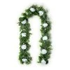Best deal ❤️ 6ft. White Rose Foliage Garland by Ashland® ❤️ -Ashland Shop 10627257 21