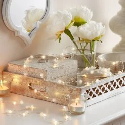 Budget 🔥 40ct. Warm White Gold Pearl LED String Lights by Ashland® 🌟 13 Budget 🔥 40ct. Warm White Gold Pearl LED String Lights by Ashland® 🌟 -Ashland Shop 10632035 3