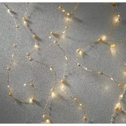 Flash Sale 😀 12 Pack: 40ct. Warm White Gold Pearl LED String Lights by Ashland® ✔️ -Ashland Shop 10632035 6 1