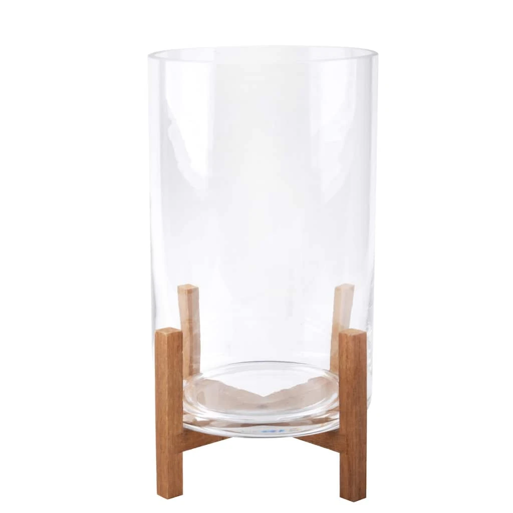 Wholesale ⭐ 6 Pack: 9" Glass Candle Holder with Wood Base by Ashland® 😍 3 Wholesale ⭐ 6 Pack: 9" Glass Candle Holder with Wood Base by Ashland® 😍