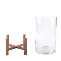 Wholesale ⭐ 6 Pack: 9" Glass Candle Holder with Wood Base by Ashland® 😍 8 Wholesale ⭐ 6 Pack: 9" Glass Candle Holder with Wood Base by Ashland® 😍 -Ashland Shop 10633856 2