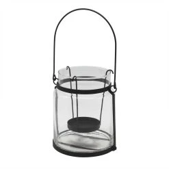 Brand new ⌛ 7.2" Glass Lantern with Black Handle by Ashland® ⭐