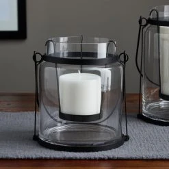 Brand new ⌛ 7.2" Glass Lantern with Black Handle by Ashland® ⭐ -Ashland Shop 10633878 20
