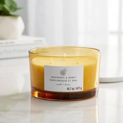 Buy 👏 Grapefruit & Honey 3-Wick Jar Candle by Ashland® ✔️ -Ashland Shop 10638412 20