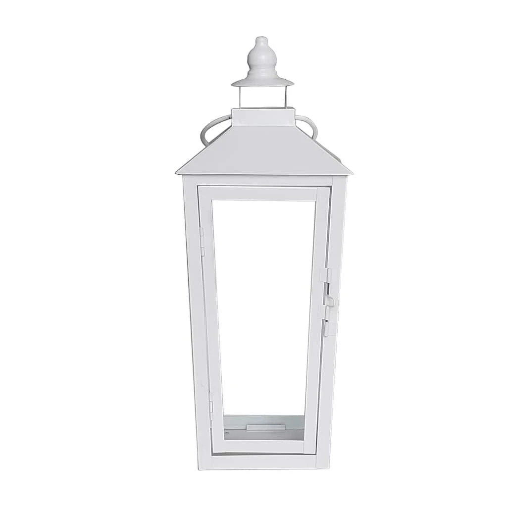 Wholesale 🔥 15.7" White Metal Lantern by Ashland® ⭐ 3 Wholesale 🔥 15.7" White Metal Lantern by Ashland® ⭐