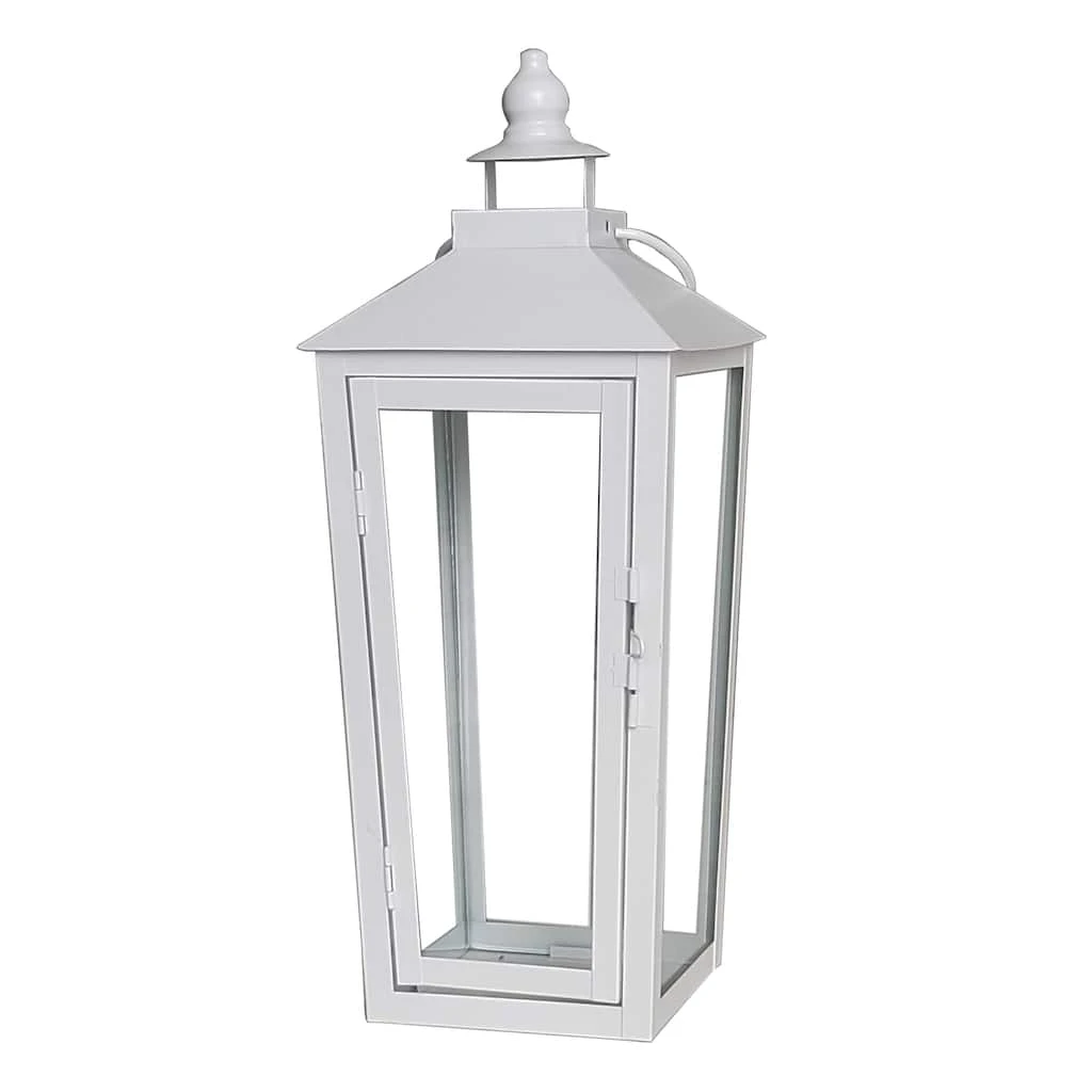 Wholesale 🔥 15.7" White Metal Lantern by Ashland® ⭐ 4 Wholesale 🔥 15.7" White Metal Lantern by Ashland® ⭐ - Image 2