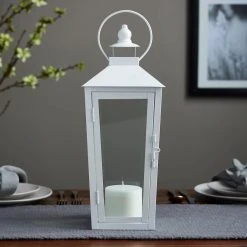 Wholesale 🔥 15.7" White Metal Lantern by Ashland® ⭐ 9 Wholesale 🔥 15.7" White Metal Lantern by Ashland® ⭐ -Ashland Shop 10638435 20
