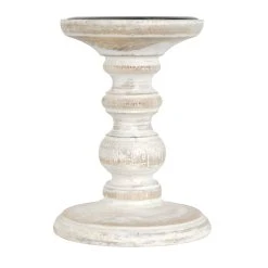 Best Pirce ✔️ 6 Pack: 6" Whitewashed Wood Carved Pillar Candle Holder by Ashland® 🔔