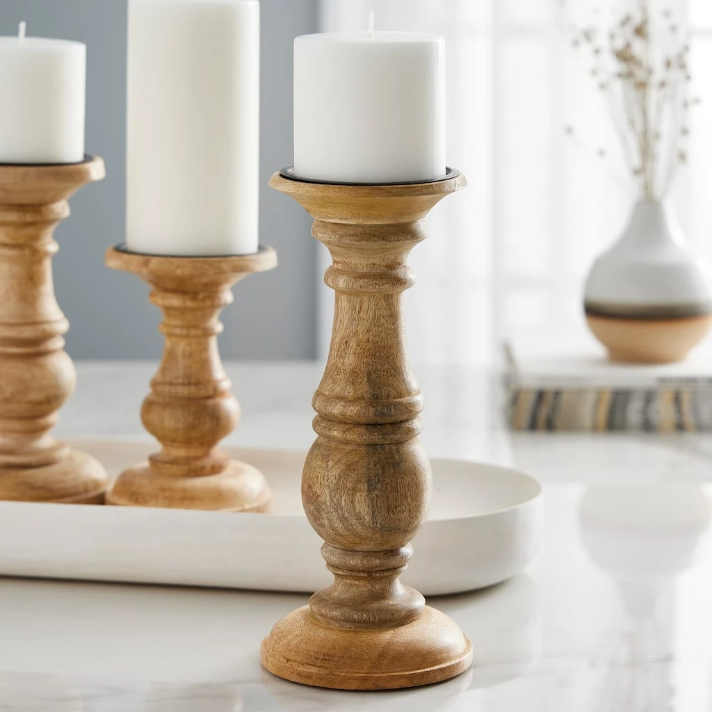 Top 10 ✨ Wood Carved Pillar Candle Holder by Ashland® ✨ 4 Top 10 ✨ Wood Carved Pillar Candle Holder by Ashland® ✨ - Image 2