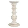 Buy ✔️ Whitewashed Wood Carved Pillar Candle Holder by Ashland® ✔️ -Ashland Shop 10639296 1