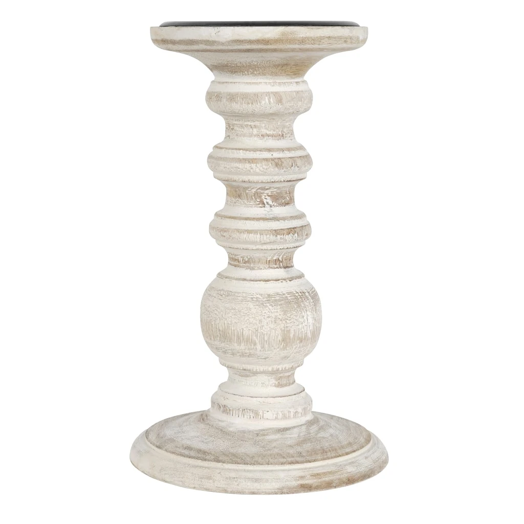 Deals π Whitewashed Wood Carved Pillar Candle Holder by Ashland® π 3 Deals π Whitewashed Wood Carved Pillar Candle Holder by Ashland® π