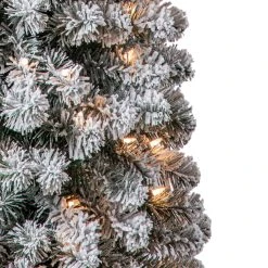 Cheapest ⭐ 7ft. Pre-Lit Flocked Artificial Pencil 🥰 Christmas Tree, Clear Lights by Ashland® 🤩 12 Cheapest ⭐ 7ft. Pre-Lit Flocked Artificial Pencil 🥰 Christmas Tree, Clear Lights by Ashland® 🤩 -Ashland Shop 10643349 10