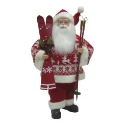 Buy 🔔 18" Santa in Red Sweater with Skis by Ashland® ⭐