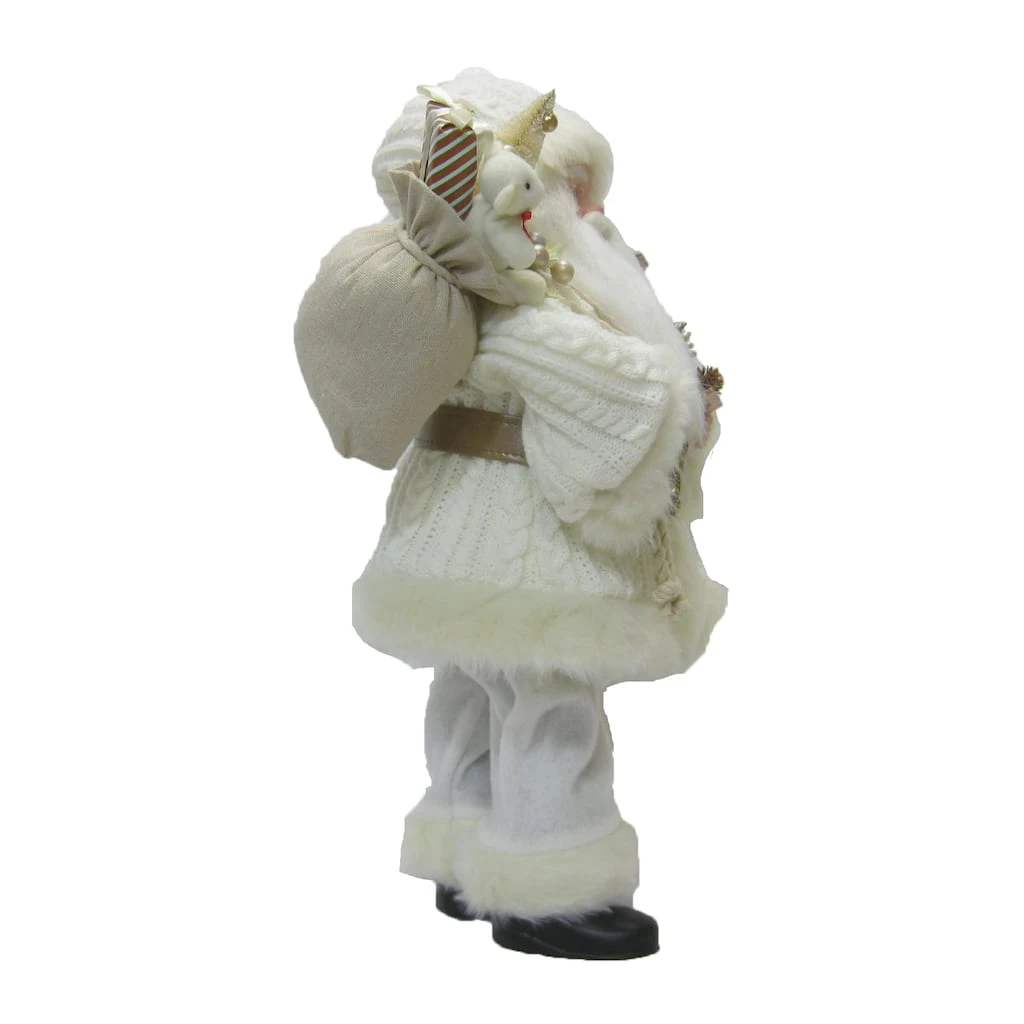 Brand new ⌛ 18" Santa in White Knit Fur Robe with Gifts by Ashland® ⭐ 4 Brand new ⌛ 18" Santa in White Knit Fur Robe with Gifts by Ashland® ⭐ - Image 2