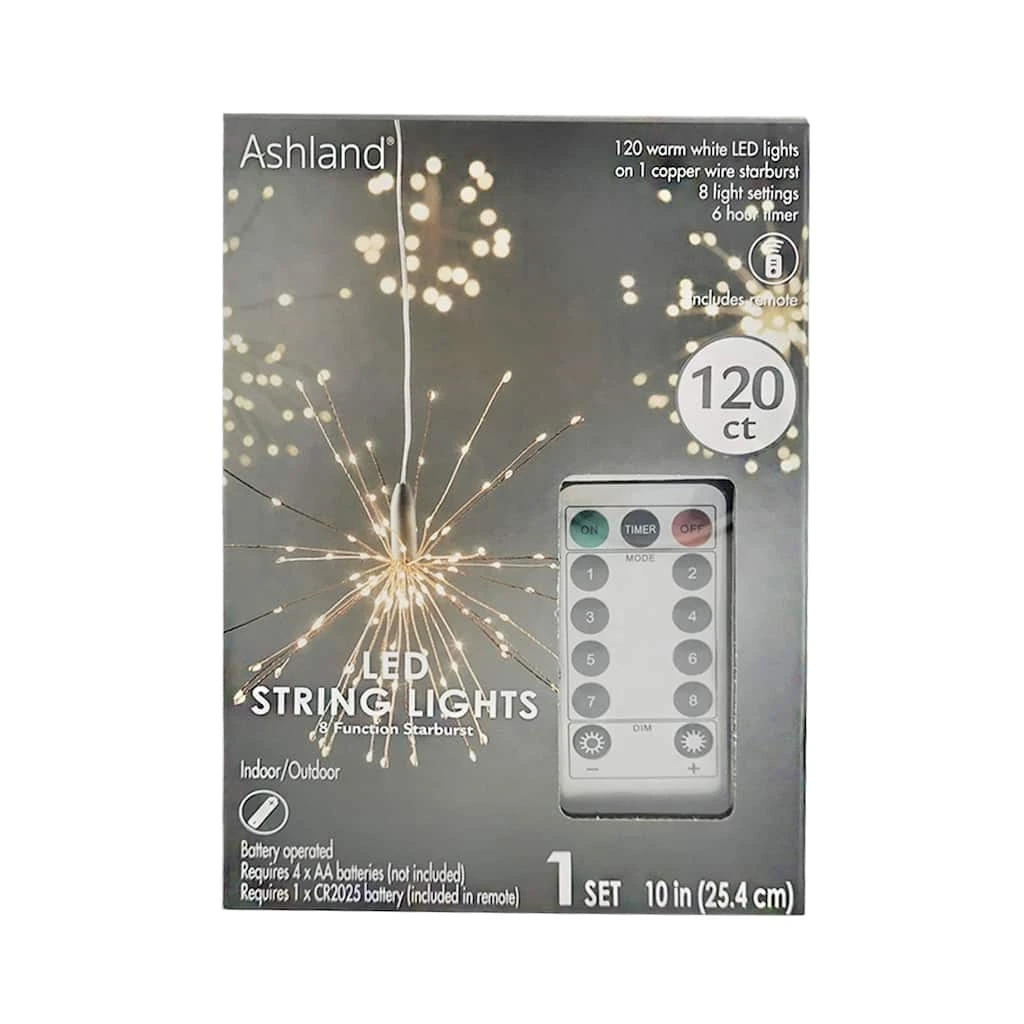 Best Sale ⌛ 120ct. Warm White LED Copper String Lights Starburst by Ashland® ✨ 3 Best Sale ⌛ 120ct. Warm White LED Copper String Lights Starburst by Ashland® ✨