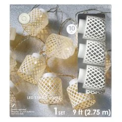 Promo 🎁 8 Pack: 10ct. Warm White LED Lattice Shade String Lights by Ashland® ❤️ -Ashland Shop 10671554 1 1