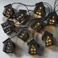 Best Sale 👏 10ct. Warm White LED Black House String Lights by Ashland® ⌛ -Ashland Shop 10671555