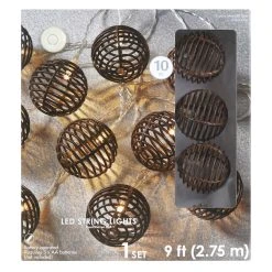 Cheap 😀 8 Pack: 10ct. Warm White LED Faux Rattan Ball String Lights by Ashland® ✔️ -Ashland Shop 10671559 1 1
