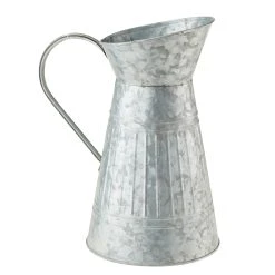 Hot Sale 💯 10" Whitewashed Galvanized Metal Pitcher by Ashland® ⭐