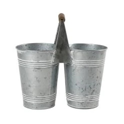 Budget 🛒 8 Pack: 9.6" Mini Galvanized Double Bucket by Ashland® 🎁