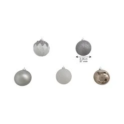 Top 10 😉 Assorted 50ct. Silver & White Ball Ornaments by Ashland® ⭐ -Ashland Shop 10672833 4