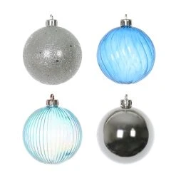 Best Pirce 👍 Assorted 32ct. 2.5" Silver, Blue & White Ball Ornament Set by Ashland® ⌛ -Ashland Shop 10672848 3