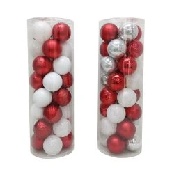 Top 10 👍 Assorted 32ct. 3" Red & White Shatterproof Ball Ornaments by Ashland® 🧨
