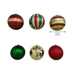 Outlet 💯 Assorted 6ct. 4.5" Red, Green & Gold Shatterproof Ball Ornaments by Ashland® ❤️ -Ashland Shop 10672854 4