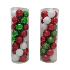 Outlet 🔥 Assorted 32ct. 3" Red, Green & White Shatterproof Ball Ornaments by Ashland® ❤️