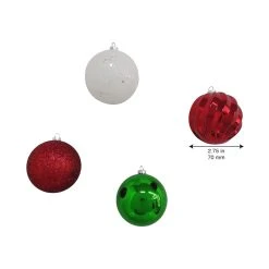 Outlet 🔥 Assorted 32ct. 3" Red, Green & White Shatterproof Ball Ornaments by Ashland® ❤️ -Ashland Shop 10672856 4